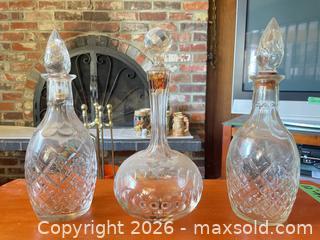 MaxSold Auction: (3x) Vintage Crystal Decanter with Cut Stopper & London Winery Cut Glass Decanters  - North Vancouver (British Columbia, Canada) PARTNER MANAGED Estate Sale Online Auction - E Braemar Road