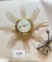 MaxSold Auction: MCM Ingraham Sunburst Electric Wall Clock - North Vancouver (British Columbia, Canada) PARTNER MANAGED Estate Sale Online Auction - E Braemar Road