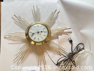 MaxSold Auction: MCM Ingraham Sunburst Electric Wall Clock - North Vancouver (British Columbia, Canada) PARTNER MANAGED Estate Sale Online Auction - E Braemar Road
