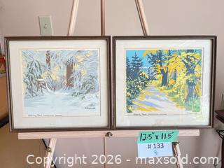 MaxSold Auction: Vintage Signed R. Mainville 'Stanley Park' Silkscreen Prints (Pair) - North Vancouver (British Columbia, Canada) PARTNER MANAGED Estate Sale Online Auction - E Braemar Road