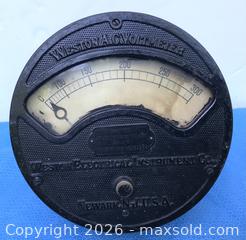 MaxSold Auction: Antique Weston Analog AC Voltmeter 0-300 Volts - Saanich (British Columbia, Canada) SELLER MANAGED Downsizing Online Auction - Carey Road