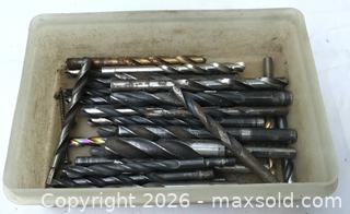 MaxSold Auction: Assorted HSS Titanium-Coated Twist Drill Bit Set, Straight Shank - Saanich (British Columbia, Canada) SELLER MANAGED Downsizing Online Auction - Carey Road