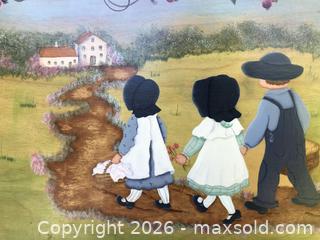 MaxSold Auction: Hand-Painted Quaker Style Wooden Serving Tray - Saanich (British Columbia, Canada) SELLER MANAGED Downsizing Online Auction - Carey Road