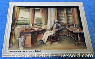 MaxSold Auction: Osborne (Ivorex) Charles Dickens Relief Wall Plaque - Saanich (British Columbia, Canada) SELLER MANAGED Downsizing Online Auction - Carey Road