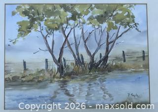 MaxSold Auction: Signed P. Sylte Watercolor Landscape/Seascape Painting, Framed - Saanich (British Columbia, Canada) SELLER MANAGED Downsizing Online Auction - Carey Road