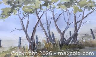 MaxSold Auction: Signed P. Sylte Watercolor Landscape/Seascape Painting, Framed - Saanich (British Columbia, Canada) SELLER MANAGED Downsizing Online Auction - Carey Road