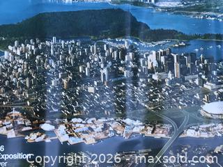 MaxSold Auction: Xtra Large Expo 86 Vancouver Cityscape Poster - Saanich (British Columbia, Canada) SELLER MANAGED Downsizing Online Auction - Carey Road