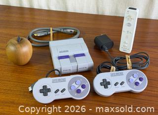 MaxSold Auction: Nintendo SNES Classic Edition Mini Console Bundle w/ 2 Controllers, HDMI, Wii Remote & Power Adapter - Hamilton (Ontario, Canada) SELLER MANAGED Estate Sale Online Auction - Gertrude Street