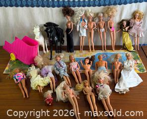 MaxSold Auction: Vintage Mattel Barbie & Ken Doll Collection w/ Clothing Horses Accessories Playset Lot - Hamilton (Ontario, Canada) SELLER MANAGED Estate Sale Online Auction - Gertrude Street