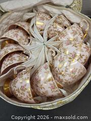 MaxSold Auction: Vintage Pink and Gold Tea Set.   - Surrey (British Columbia, Canada) PARTNER MANAGED Estate Sale Online Auction - 16 Avenue