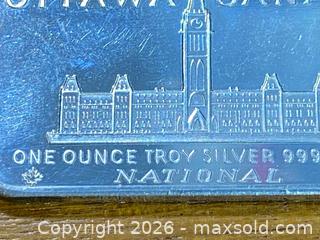 MaxSold Auction: Vintage 1 oz Silver - National Refiners Assayers Ottawa Parliament Bar - Ottawa (Ontario, Canada) PARTNER MANAGED Downsizing Online Auction - Georgina Drive