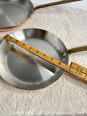 MaxSold Auction: Copper Pan Pair Williams Sonoma Sur La Table France - Toronto (Ontario, Canada) SELLER MANAGED Reseller Online Auction - Bayview Avenue