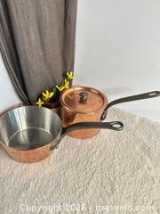 MaxSold Auction: Copper Pot Pair France - Toronto (Ontario, Canada) SELLER MANAGED Reseller Online Auction - Bayview Avenue