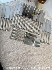 MaxSold Auction: Vintage French TS  Sterling Silver Plate Sml Lrge Butter Knife Set of 24 - Toronto (Ontario, Canada) SELLER MANAGED Reseller Online Auction - Bayview Avenue