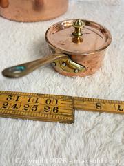 MaxSold Auction: Williams Sonoma Copper Pot Trio Set France  - Toronto (Ontario, Canada) SELLER MANAGED Reseller Online Auction - Bayview Avenue