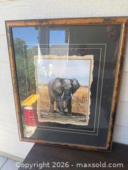 MaxSold Auction: Set of 3 Large Framed Elephant, Tiger, Zebra Prints, Dark Brown - Citrus Heights (California, USA) SELLER MANAGED Downsizing Online Auction - Brook Dale Drive