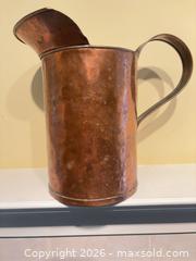 MaxSold Auction: Antique Copper Pitcher with Handle and Pouring Spout - Nanaimo (British Columbia, Canada) SELLER MANAGED Estate Sale Online Auction - Bradley (CONDO)