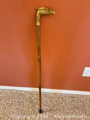 MaxSold Auction: Eagle Head Brass Handle Wooden Walking Cane with Rubber Tip - Nanaimo (British Columbia, Canada) SELLER MANAGED Estate Sale Online Auction - Bradley (CONDO)