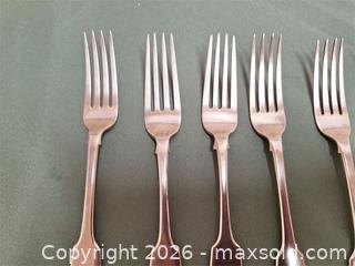 MaxSold Auction: Eight Antique Sterling Silver Dinner Forks (Georgian) - Stone Mills (Ontario, Canada) SELLER MANAGED Charity/Fundraising Online Auction - Academy Street