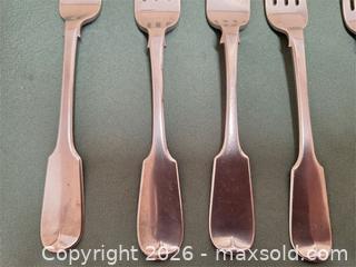 MaxSold Auction: Eight Antique Sterling Silver Dinner Forks (Georgian) - Stone Mills (Ontario, Canada) SELLER MANAGED Charity/Fundraising Online Auction - Academy Street