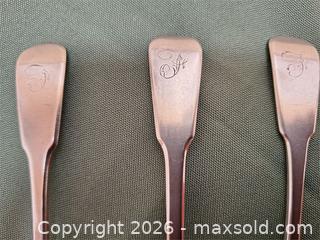 MaxSold Auction: Eight Antique Sterling Silver Table/Soup Spoons (Georgian) - Stone Mills (Ontario, Canada) SELLER MANAGED Charity/Fundraising Online Auction - Academy Street