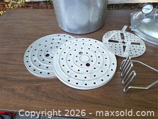 MaxSold Auction: Large Pressure Cooker and Masher - Stone Mills (Ontario, Canada) SELLER MANAGED Charity/Fundraising Online Auction - Academy Street