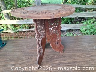 MaxSold Auction: Ornate Carved Table - Stone Mills (Ontario, Canada) SELLER MANAGED Charity/Fundraising Online Auction - Academy Street