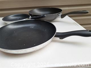 MaxSold Auction: Three No-Stick Fry Pans - Stone Mills (Ontario, Canada) SELLER MANAGED Charity/Fundraising Online Auction - Academy Street