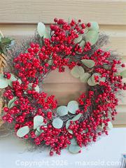 MaxSold Auction: Two Christmas Wreathes - Stone Mills (Ontario, Canada) SELLER MANAGED Charity/Fundraising Online Auction - Academy Street