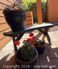 MaxSold Auction: Planter pots and bench  - Sidney (British Columbia, Canada) PARTNER MANAGED Moving Online Auction - Third Street