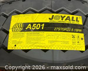MaxSold Auction: Joyall Tire  275/70R22.5 16Pr All Position - Brampton (Ontario, Canada) SELLER MANAGED Downsizing Online Auction - Sun Pac Boulevard