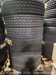 MaxSold Auction: Joyall Transport Truck Drive Tire 11R24.5 16Pr  8 Pcs Closed Shoulder Drive - Brampton (Ontario, Canada) SELLER MANAGED Downsizing Online Auction - Sun Pac Boulevard