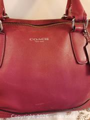 MaxSold Auction: Coach Red Leather Satchel/Shoulder Bag, Medium - London (Ontario, Canada) SELLER MANAGED Downsizing Online Auction - Ravenglass Crescent