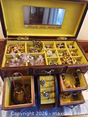 MaxSold Auction: Vintage Victorian-Style Wood Jewelry Box with Mirror - London (Ontario, Canada) SELLER MANAGED Downsizing Online Auction - Ravenglass Crescent