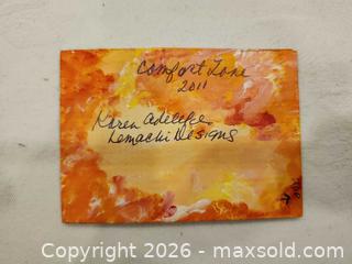 MaxSold Auction: Karen Adell "Comfort Zone" 2011 Mixed Media Miniature on Wood - Toronto (Ontario, Canada) SELLER MANAGED Downsizing Online Auction - Fisherville Road