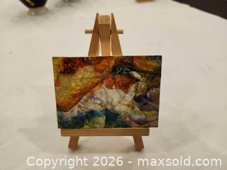 MaxSold Auction: Karen Adell "Comfort Zone" 2011 Mixed Media Miniature on Wood - Toronto (Ontario, Canada) SELLER MANAGED Downsizing Online Auction - Fisherville Road