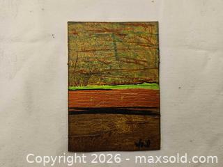 MaxSold Auction: Lisa Carney (Asil) Original Mixed-Media Painting on Canvas, 2.5x3.5 in - Toronto (Ontario, Canada) SELLER MANAGED Downsizing Online Auction - Fisherville Road