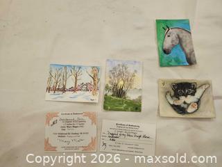 MaxSold Auction: Lot of 4–6 ACEO Original Watercolor & Colored Pencil Art - Toronto (Ontario, Canada) SELLER MANAGED Downsizing Online Auction - Fisherville Road