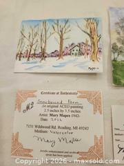 MaxSold Auction: Lot of 4–6 ACEO Original Watercolor & Colored Pencil Art - Toronto (Ontario, Canada) SELLER MANAGED Downsizing Online Auction - Fisherville Road