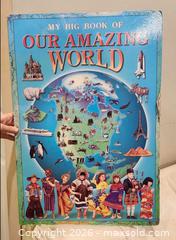 MaxSold Auction: Our Amazing World - Large Children's Book with Fold-Out Map - Toronto (Ontario, Canada) SELLER MANAGED Downsizing Online Auction - Fisherville Road