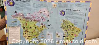 MaxSold Auction: Our Amazing World - Large Children's Book with Fold-Out Map - Toronto (Ontario, Canada) SELLER MANAGED Downsizing Online Auction - Fisherville Road