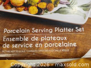 MaxSold Auction: Trudeau Porcelain Serving Platter Set, 3-Piece - Toronto (Ontario, Canada) SELLER MANAGED Downsizing Online Auction - Fisherville Road