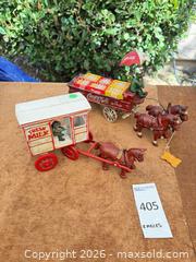 MaxSold Auction: Coca-Cola Vintage-Style Cast Iron Horse-Drawn Wagon Set - Pasadena (California, USA) PARTNER MANAGED Estate Sale Online Auction - N. Pasadena Avenue