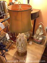 MaxSold Auction: Don Loper Mid-Century White Ceramic Table Lamp with Shade - Pasadena (California, USA) PARTNER MANAGED Estate Sale Online Auction - N. Pasadena Avenue