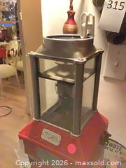 MaxSold Auction: Red Metal & Glass Gumball/Candy Vending Machine, 24 in - Pasadena (California, USA) PARTNER MANAGED Estate Sale Online Auction - N. Pasadena Avenue