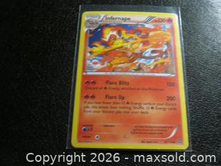 MaxSold Auction: Infernape 20/114 Steam Siege Pokemon Holo  - Bradford West Gwillimbury (Ontario, Canada) PARTNER MANAGED Downsizing Online Auction - Downy Emerald Drive