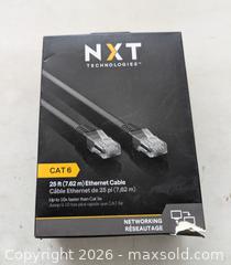 MaxSold Auction: NXT Technologies Cat6 Ethernet Cable 25 ft RJ45 Black - Bradford West Gwillimbury (Ontario, Canada) PARTNER MANAGED Downsizing Online Auction - Downy Emerald Drive