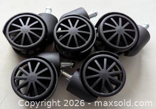 MaxSold Auction: Set of 5 Black Twin-Wheel Office Chair Casters (Metal Stem) - Bradford West Gwillimbury (Ontario, Canada) PARTNER MANAGED Downsizing Online Auction - Downy Emerald Drive