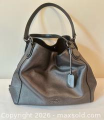 MaxSold Auction: Coach Large Metallic Silver Pebbled Leather Hobo Tote - Toronto (Ontario, Canada) SELLER MANAGED Moving Online Auction - Herne Hill