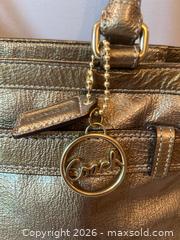 MaxSold Auction: Coach Leather Shoulder Bag Gold Metallic - Toronto (Ontario, Canada) SELLER MANAGED Moving Online Auction - Herne Hill